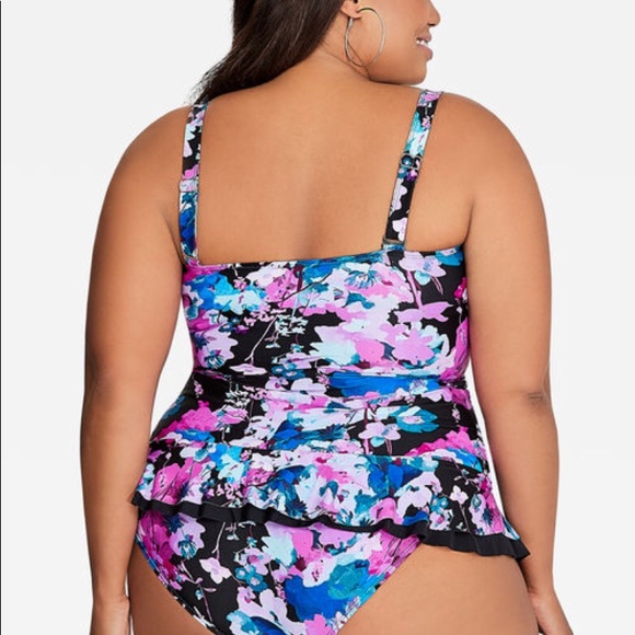 Floral print skater swim dress - Picture 3 of 3